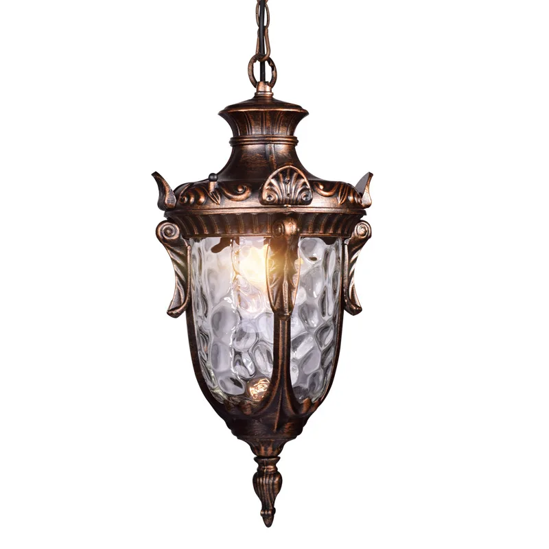 Outdoor chandeliers waterproof patio industrial lamps European kiosks corridors fixture Grape rack pendant light villa WF1026