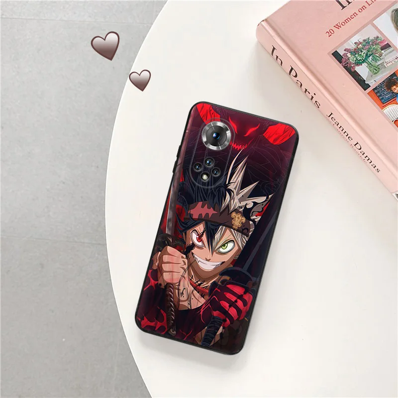 Black Matte Phone Cases for Honor X8b X8 X7 X6 a X9 b 90 70 Magic5 Anime Black Clover Yami Huawei P40 P30 P20 Psmart Soft Cover