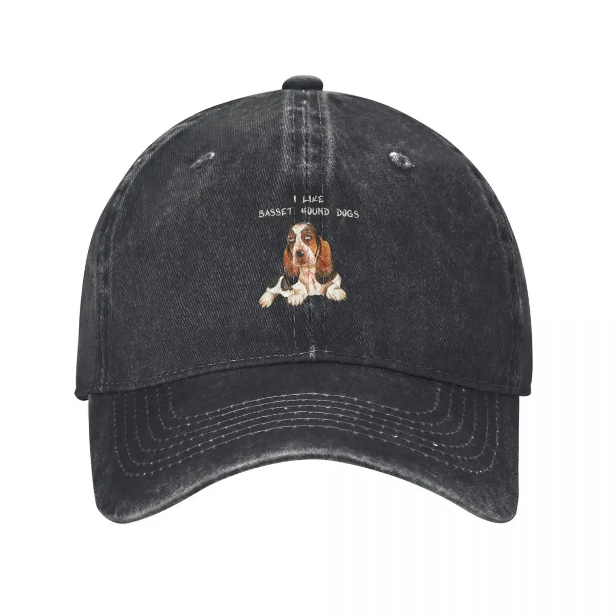 I like Basset Hound Dogs and maybe 3 people. Basset Hound Dog Funny design Baseball Cap Anime sun hat Baseball Men Women's