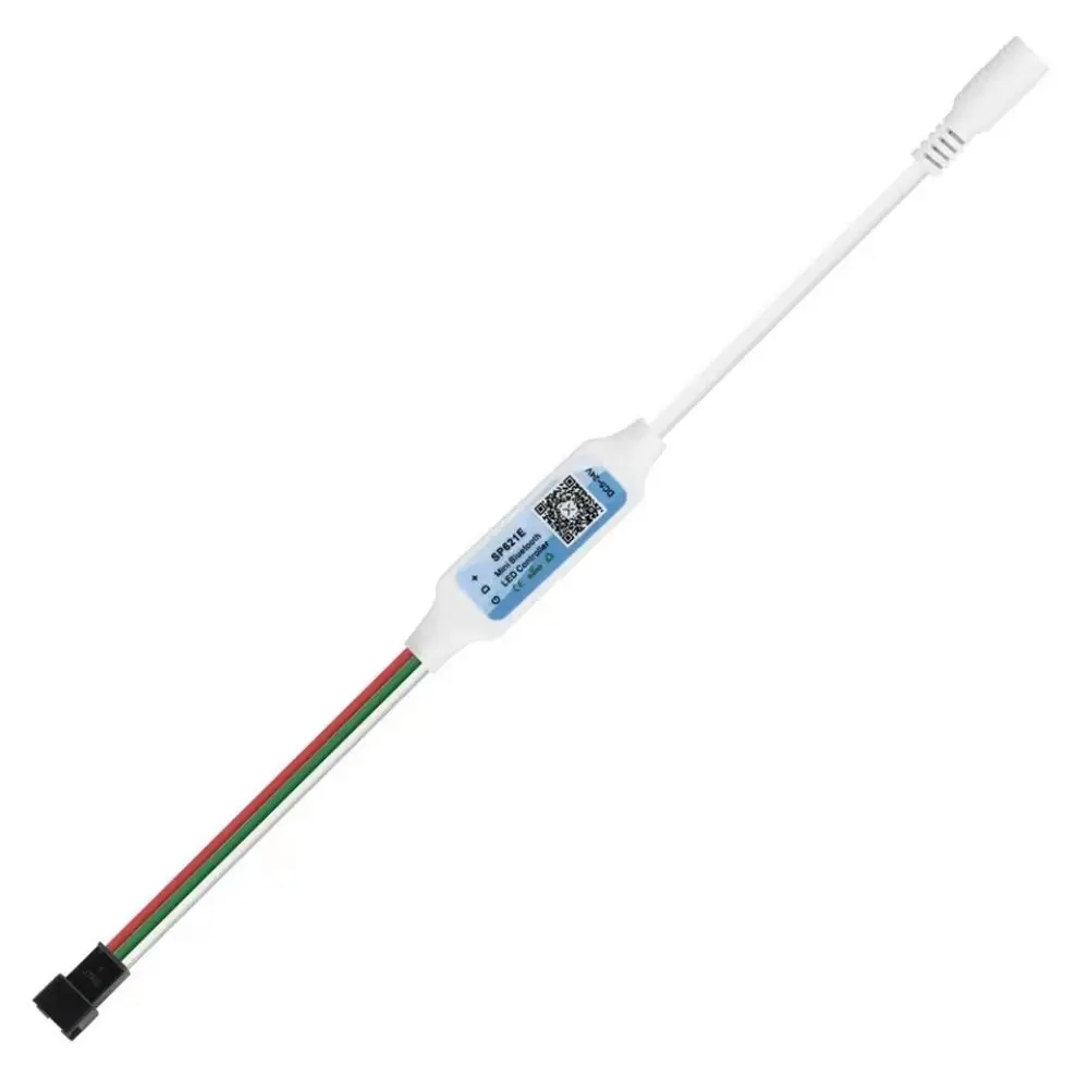 

Piexls Music Bluetooth App Controller SP621E Addressable Light Controller 3 PIN DC5-24V for WS2812B WS2811