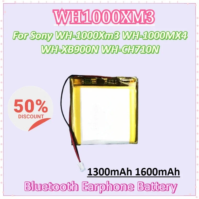 

Аккумулятор WH1000XM3 1300 мАч 1600 мАч для Sony WH-1000Xm3 WH-1000MX4 WH-XB900N WH-CH710N Аккумулятор для беспроводных Bluetooth-наушников