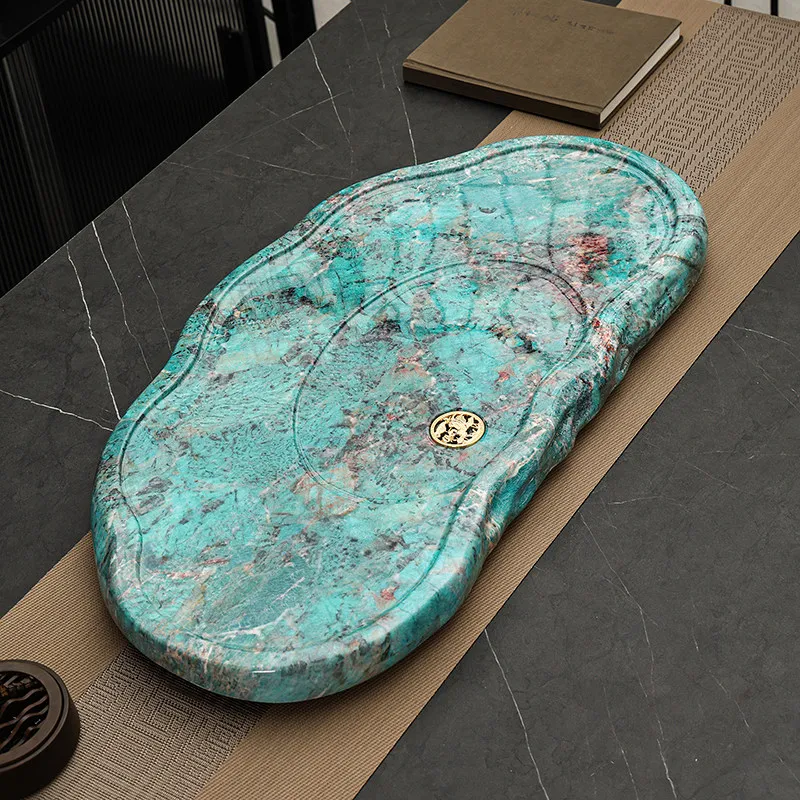 Marble Drip Tea Tray Valet Serving Decorative Ceramic Drainage Decorative Tea Tray Hospitality Office Bandejas Home Products