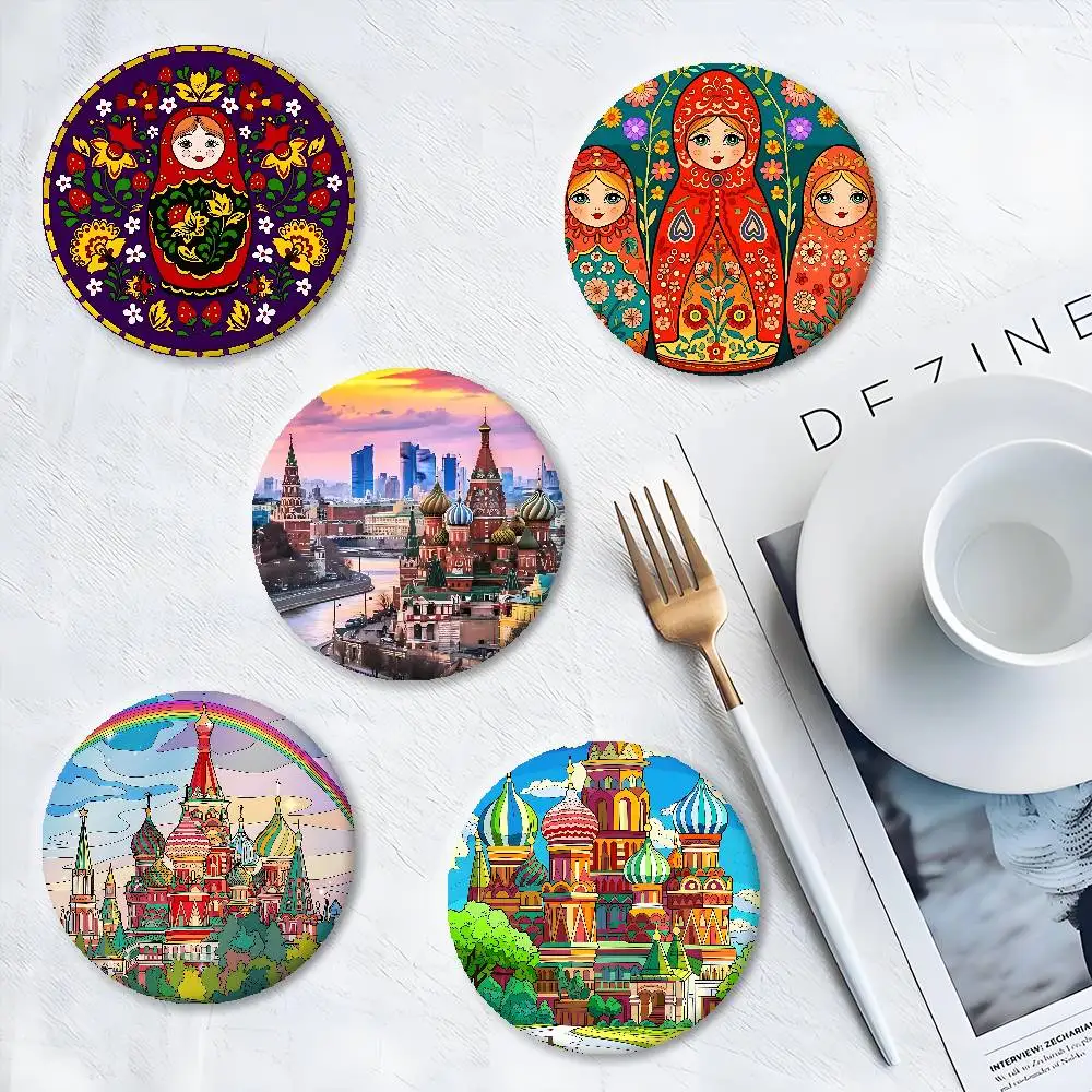 Red Square Vintage Travel Badge Peripheral Lapel Pins Tinplate Round Brooch For Shoulder Bag Accessories Souvenir Gifts