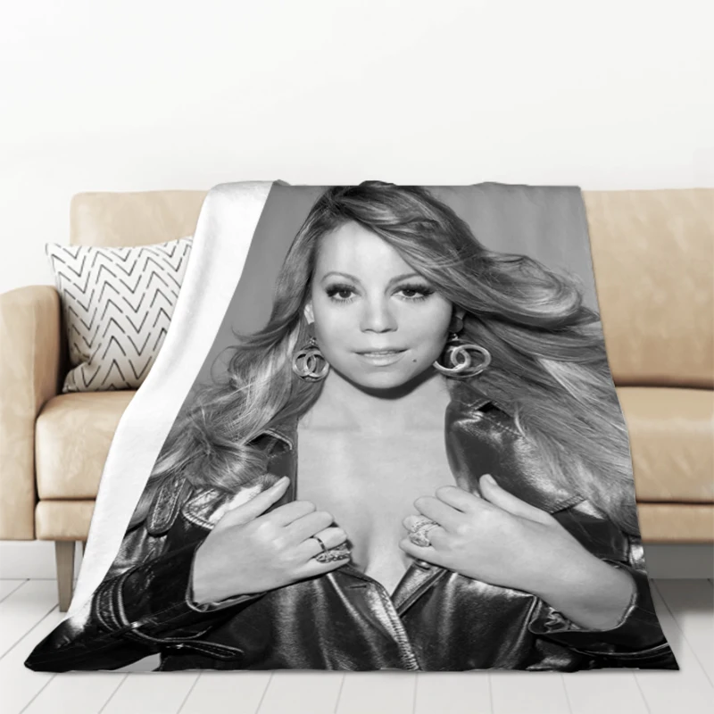 

Singer Mariah Carey Microfiber Bedding Fleece Blanket Fluffy Sofa Blankets & Throws King Lid Catnap Knee Bed Throw Decorative