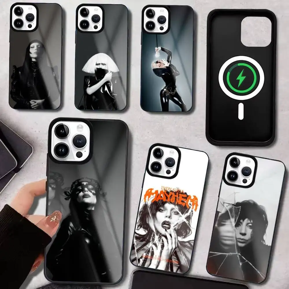 

Singer L-Lady G-Gaga iPhone Case Magnetic Wireless Charging Compatible with iPhone 17/16/15/14/13/12/11 plus pro Max Magsafe