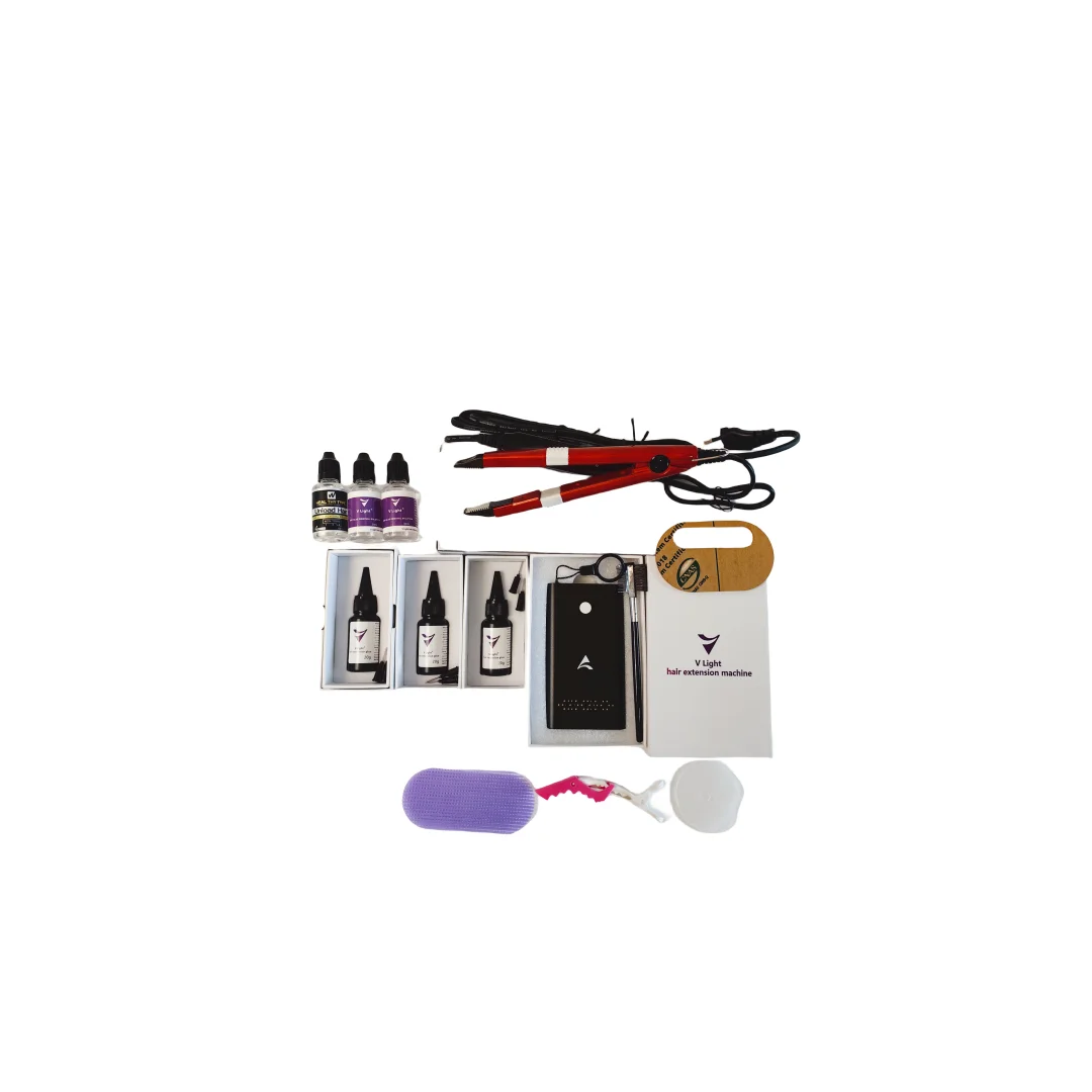 The most popular V-light hair extensions at present, high-tech hair styling and hair extension sets