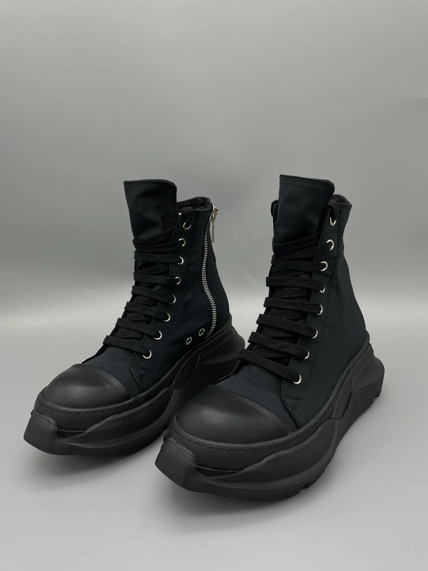 Men Platform Shoes High Top Casual Canvas Luxury Trainers Lace Up Women Sneakers Zip High Street Designer Autumn Boots - view 5