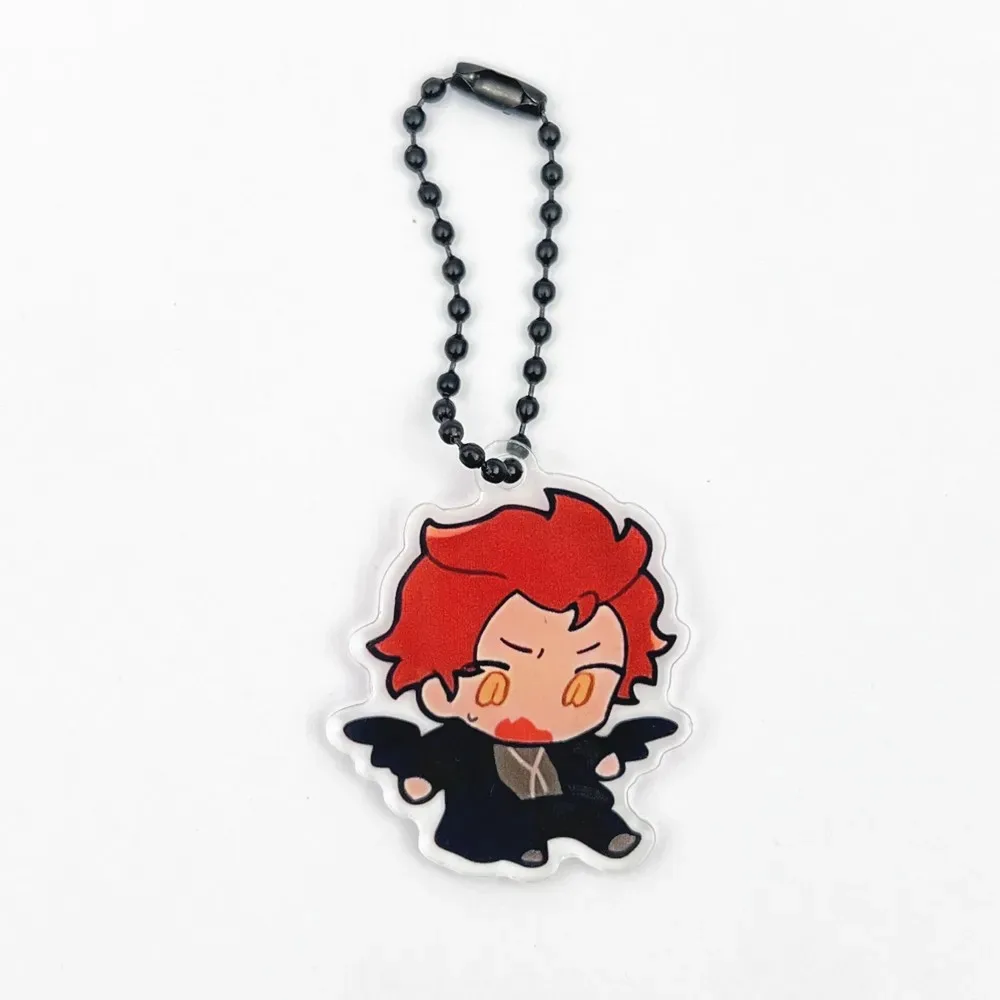 TV Good Omens Season Cosplay 2 Pcs/Set Key Chain Phone Chain Keychain Couple Acrylic Keyring Bag Pendant Accessories Prop