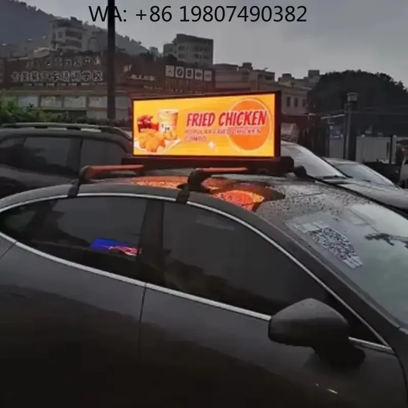 

P4 Double Sided High Brightness i Top LED Screen Waterproof Full Color Display For Vehicle Roof Commercial Advertising
