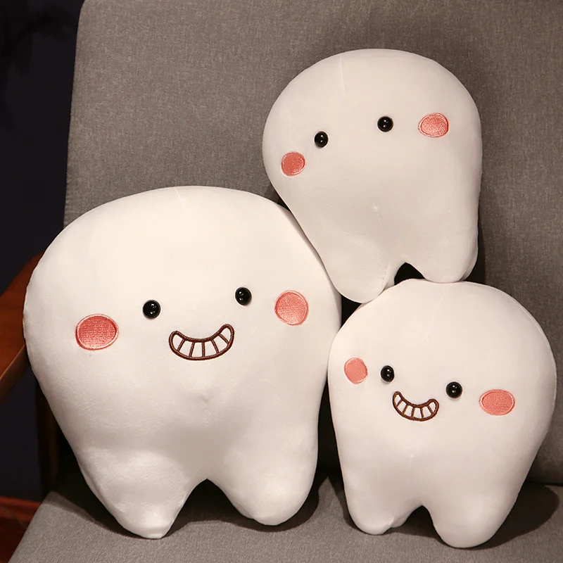 

Simulation Cute Tooth Shape Plush Throw Pillow Toy Cartoon Stuffed Tooth Plushies Cushion Soft Kids Teaching Education Toys