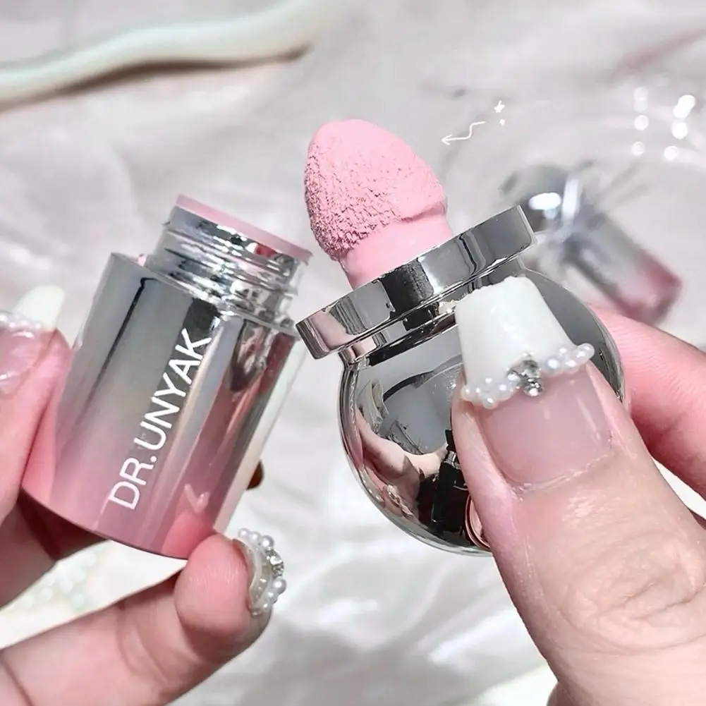 أحمر خدود سائل مخملي غير لامع، أحمر خدود برأس إسفنجي طبيعي يدوم طويلاً، مكياج أحمر خدود للوجه #4