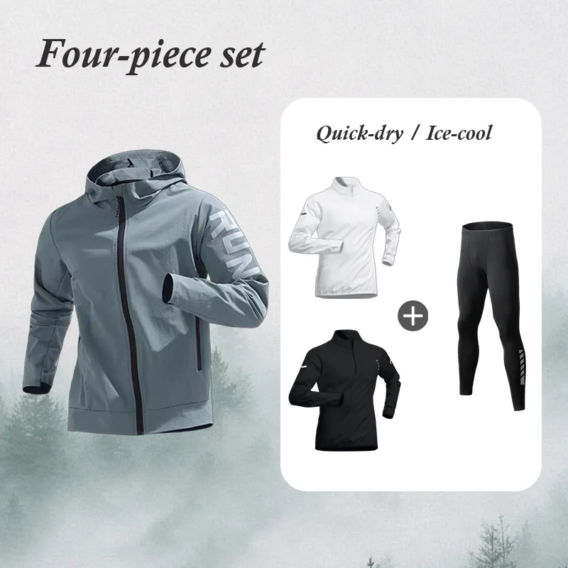 

Мужской спортивный костюм для бега 2025 года: быстросохнущий, дышащий, стильный, для фитнеса и тренировок весна-лето