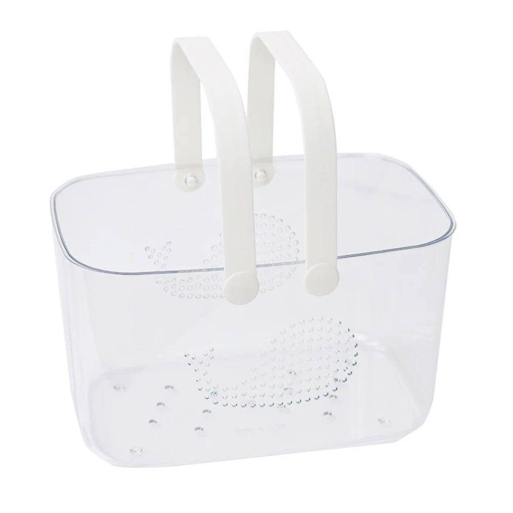 

Whale Wash Storage Basket Portable Handbag Bathroom Shower Organizer Plastic Baskets Dorm Thickened Drainage Toiletry Large