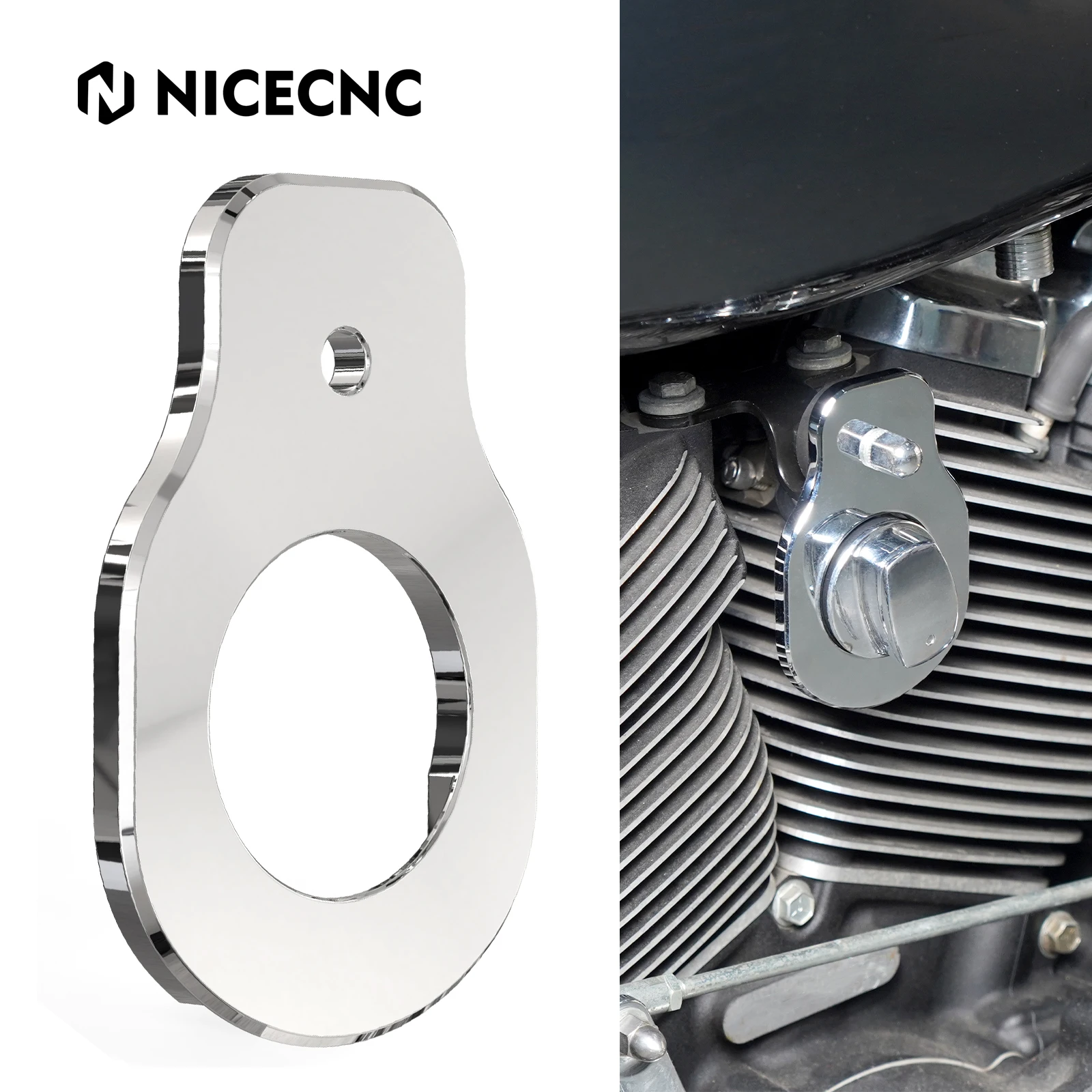 

Chrome Motorcycle Ignition Switch Bracket for Harley Road King/Special 1994-2023 Street Glide FLHX/S 2006-2023