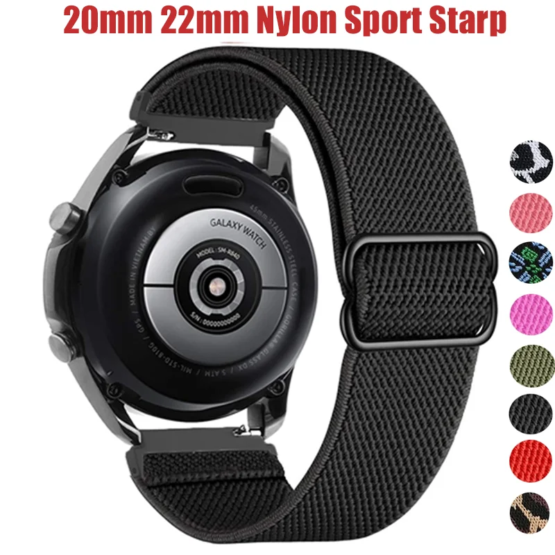 Nylon Strap For Redmi Watch 5 Active/5 Lite Smartwatch Belt Adjustable Elastic Bracelet For Samsung Galaxy Watch7/6/5 40mm 44mm