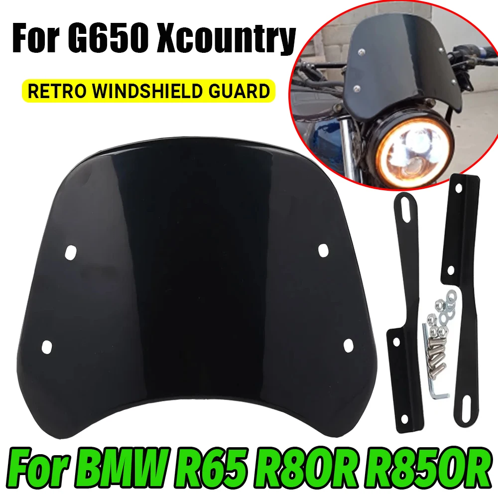 Retro Windscreen Windshield Wind Screen Deflector For BMW R65 R80R R850R R 65 80 850 R 850R G650 XCountry X Country Accessories