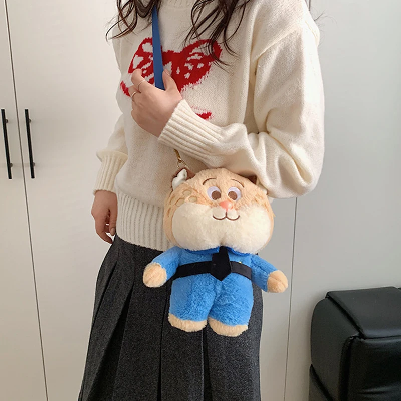 ディズニー ズートピア ぬいぐるみ 23cm ニック・ワイルド ジュディス・ラーヴァーン・ホップス かわいい人形 クロスボディで着用可能 クリスマスや誕生日のギフトに