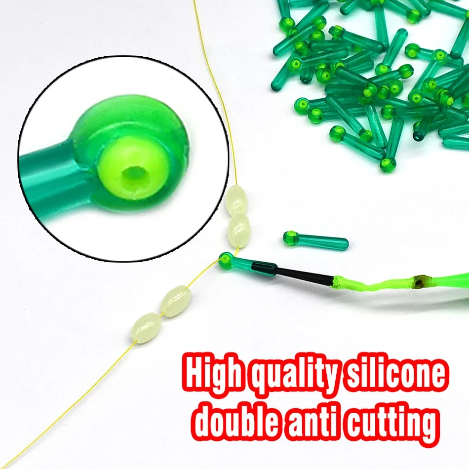 MNFT 120Pcs Starke Silicoen Angeln Float Sitz Block Rotation Drift Dual Core Angeln Schwimmt Anti-wicklung Adapter Karpfen spinner – Detail 3