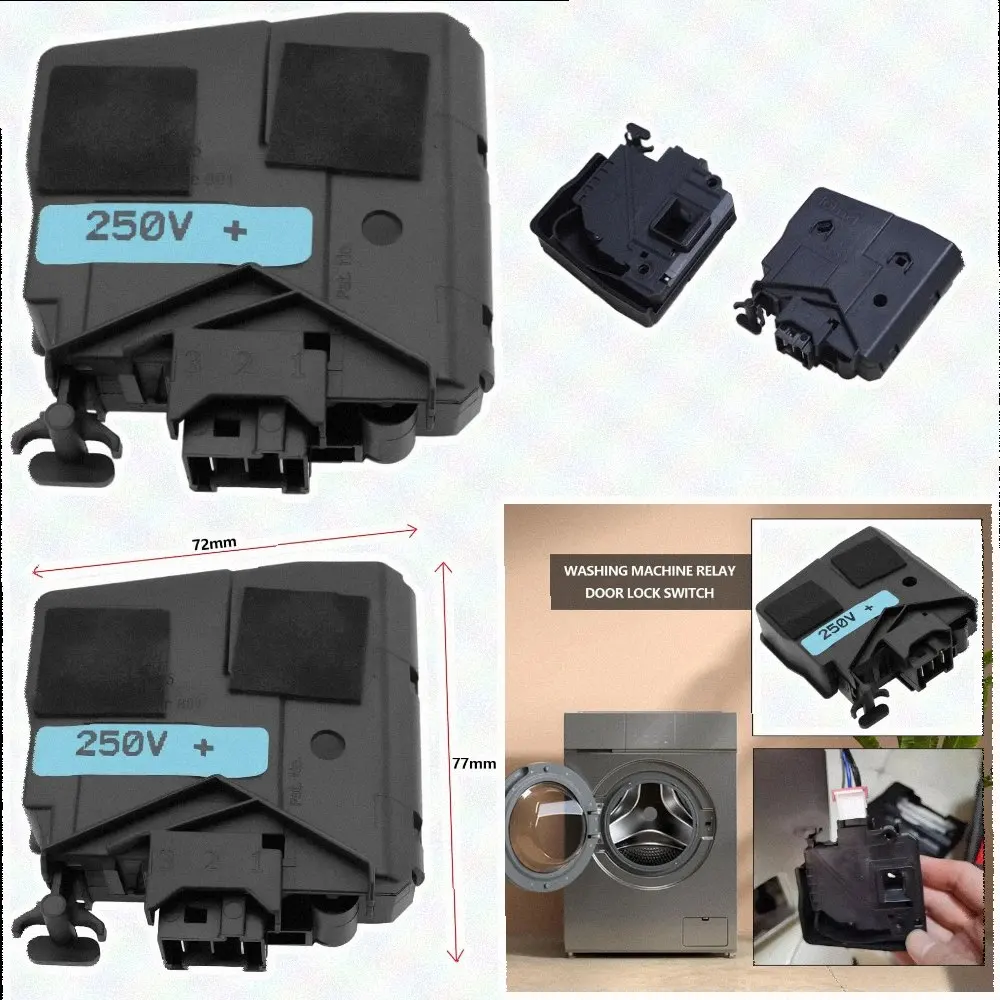 Electromagnetic Door Lock Mechanism Washing Machine Black Washing Machine Door Lock Quick Maintenance Solution