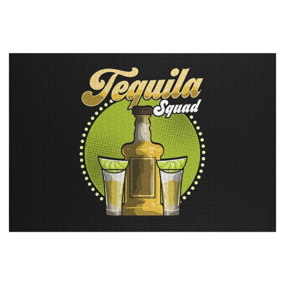 Cute Tequila Squad Margarita Drinking Drinkers Jigsaw Puzzle Photo Custom Custom Child Wood Name Puzzle