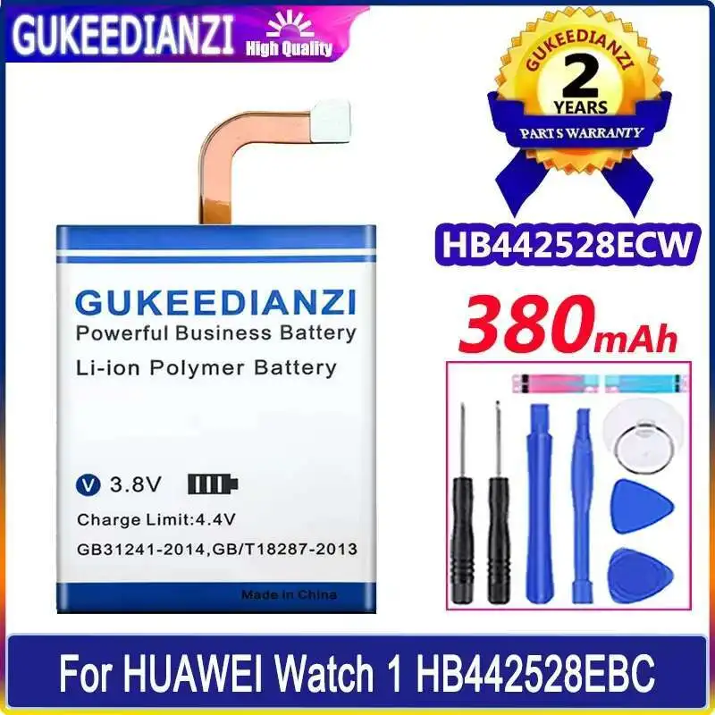 

Для Huawei Watch 1 Watch1 HB442528EBC HB442528ECW Надежная сменная батарея для умных часов 380 мАч Быстрая зарядка