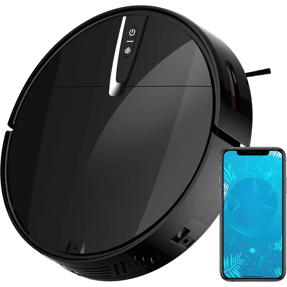 

Robot Vacuum Cleaner with 3000Pa Cyclone Suction, APP/Voice/Remote Control, Automatic Self-Charging Robotic Vacuum