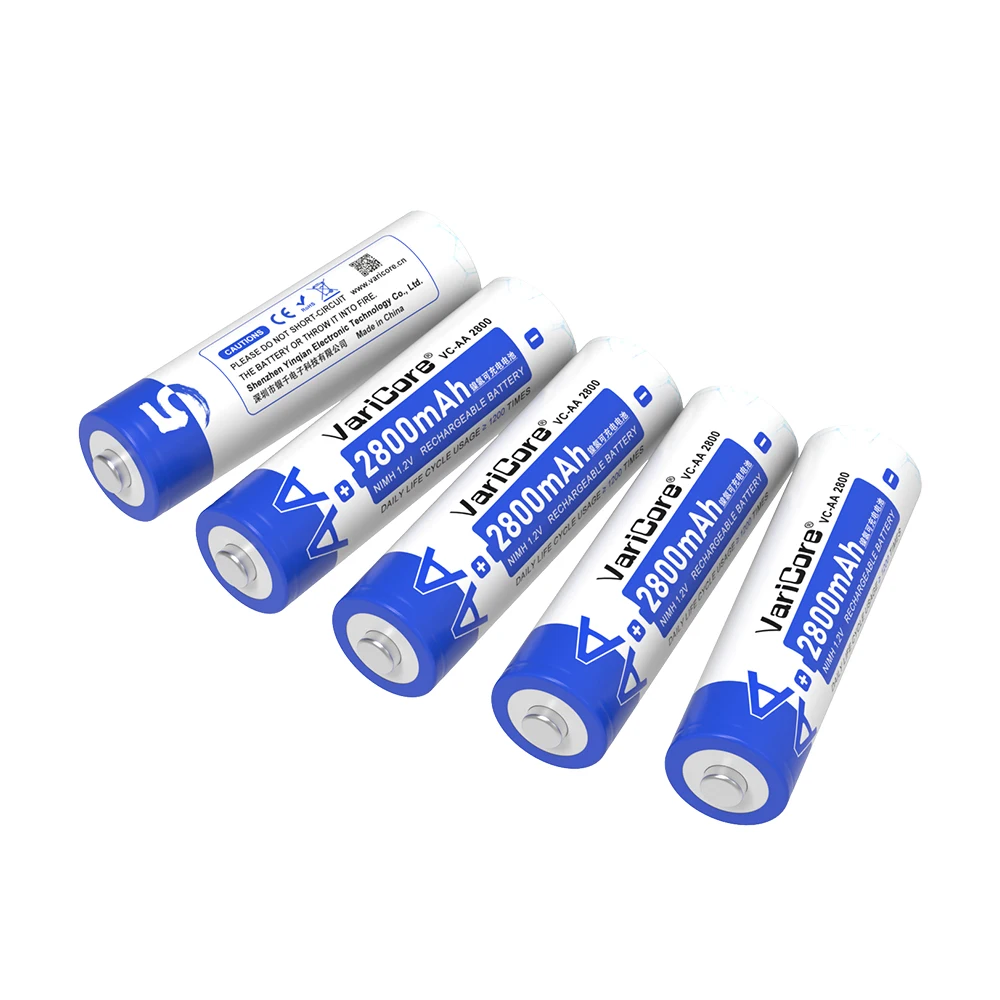 حقيقي 1.2 فولت AA 2800 مللي أمبير ni-mh بطارية قابلة للشحن لمصباح يدوي التعدين مصباح كاميرا رقمية التحكم عن بعد الألعاب الكهربائية