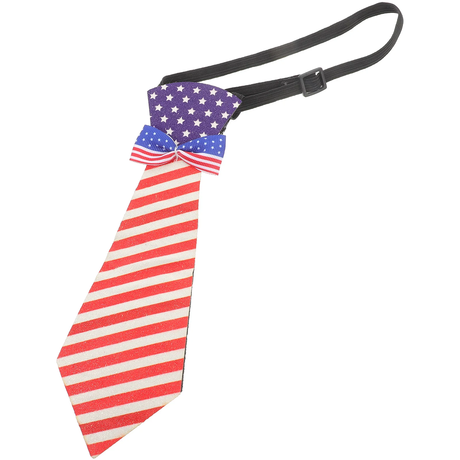 Corbata decorativa para fiesta, disfraz del Día de la independencia, corbata ligera, accesorio patriótico de EE. UU., traje de Cosplay para banquete de graduación