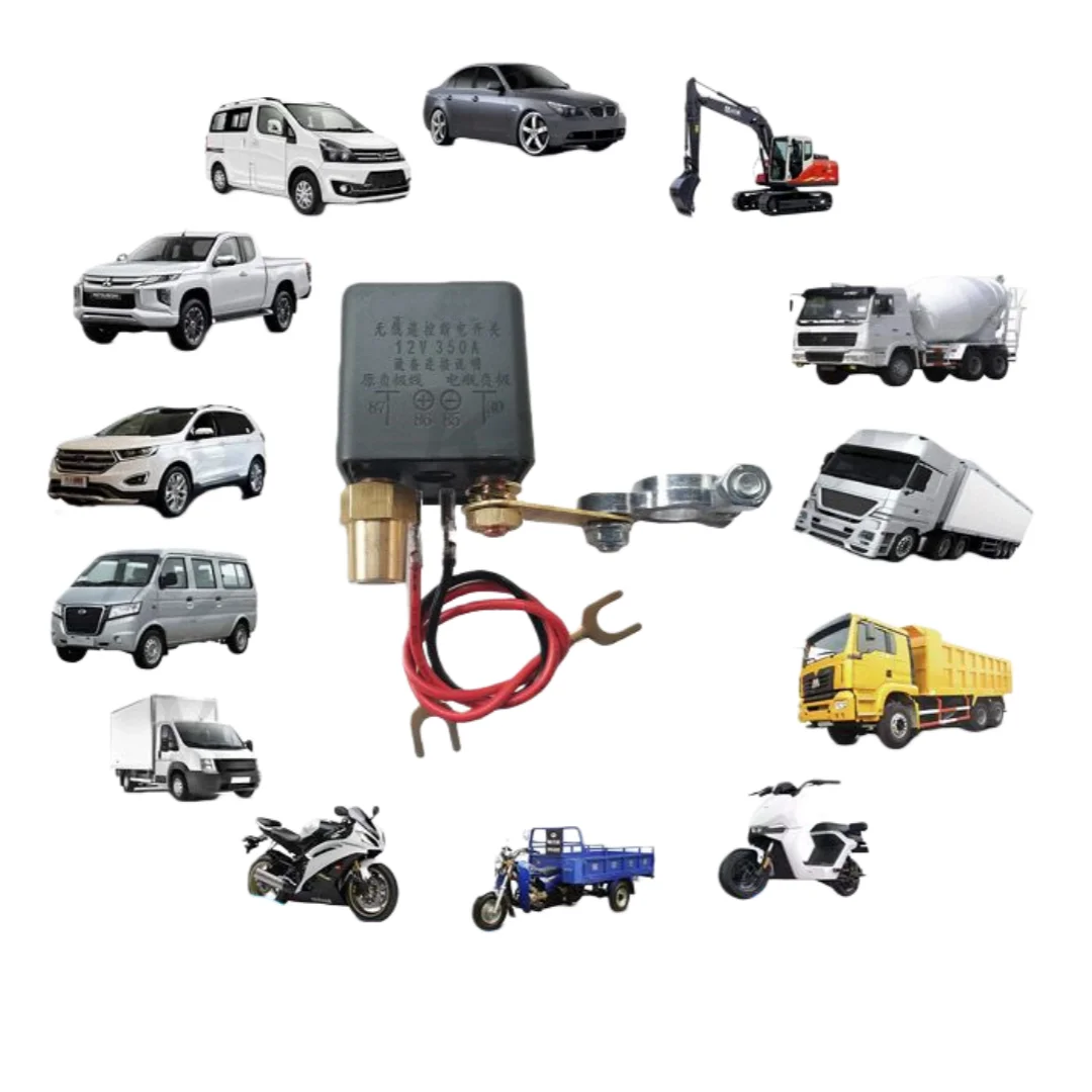 12V 350A Smart Battery Disconnect Switch Auto Cut-Off Anti-Leakage Wireless Remote Silver Contact Copper Post for Car Truck SUV.