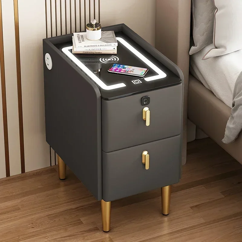 Night Table Bedside Nightstands Bedroom Bedside Furniture Gamer Narrow Bed Desk Nordic Drawer Closets Meubles De Chambre