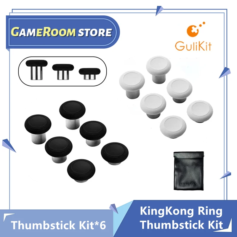 

GuliKit NS34 KingKong Ring Thumbstick Kit include 6 with 3 Heights Option Anti-Friction for Gulikit KingKong 2 Pro Replacement