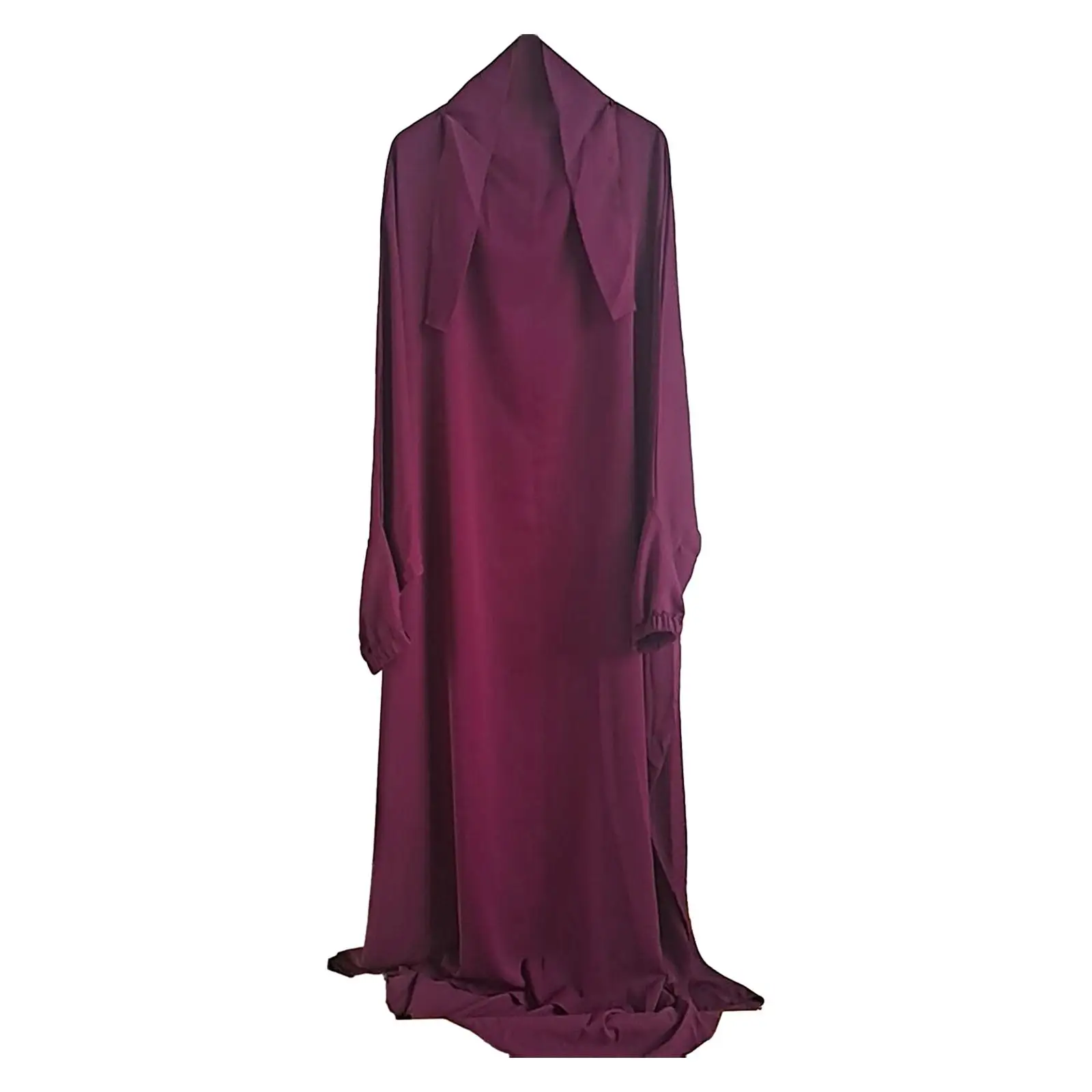 Hooded Abaya Womens Dresses Ramadan Long Sleeve Full Cover Muslim Dress