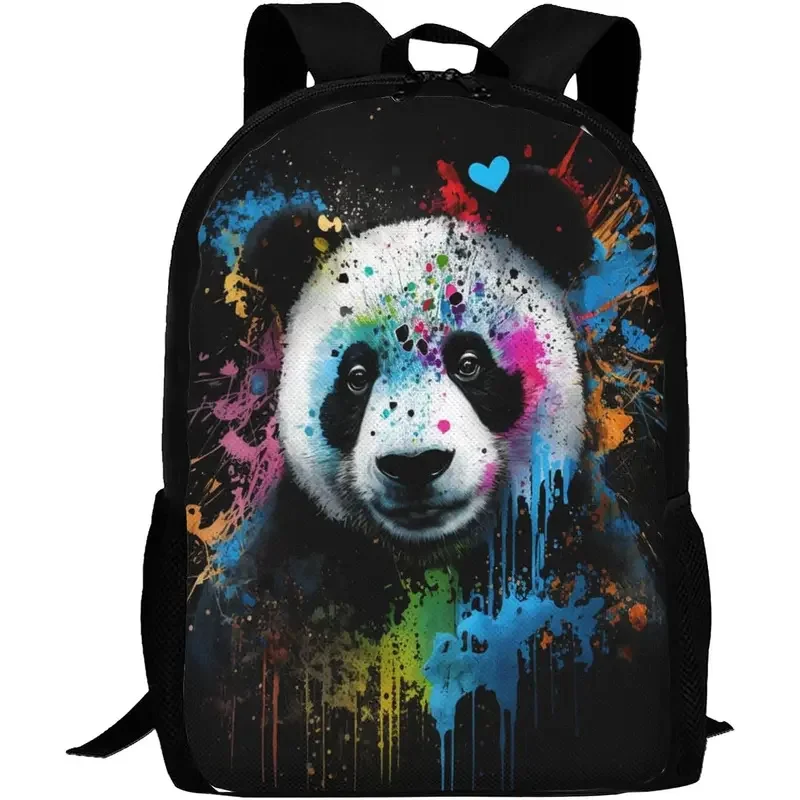 

Tie Dye Panda Backpack Cute Animal School Bag Print Bookbag for Women Men Simple Modern Lightweight for Travel Hiking Sport