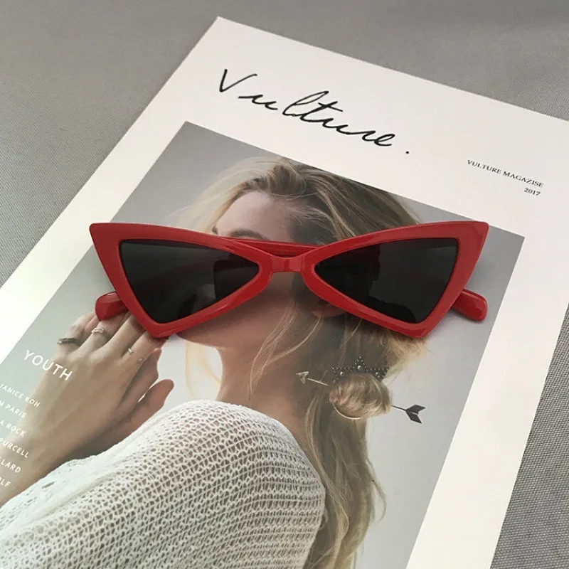 Cat Eye Sonnenbrille Persönlichkeit Klassisch Unisex Vintage Damen Brille – Detail 5