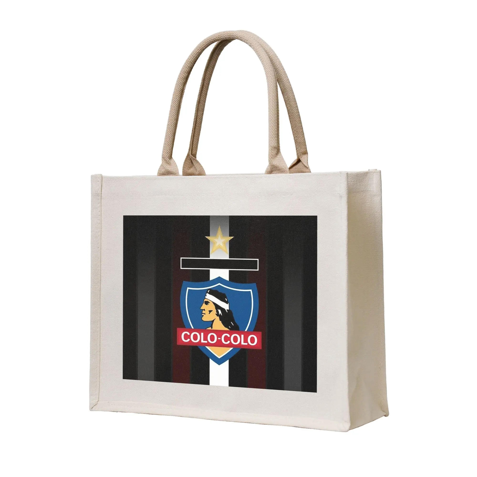 

Сумки для покупок Golden Colo-Colo Campeon DE Chile, холщовая сумка-тоут, многоразовая сумка-тоут для женщин, дорожная сумка через плечо