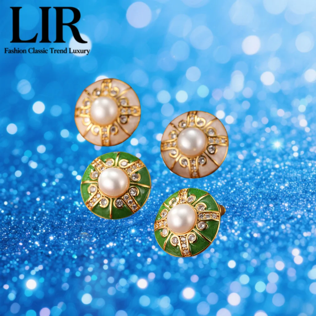 

Серьги LIR с пресноводным жемчугом, игла из стерлингового серебра 925 пробы, позолоченная медь 18 карат, подарок в форме сердца для Pretty Gi