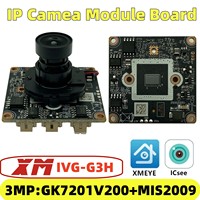 3MP XM IP Camera Module Board IRCut M12 Lens IVG-G3H GK7201V200+MIS2009 2304*1296 H.265 P2P ICsee XMEye Radiator Onvif RTSP