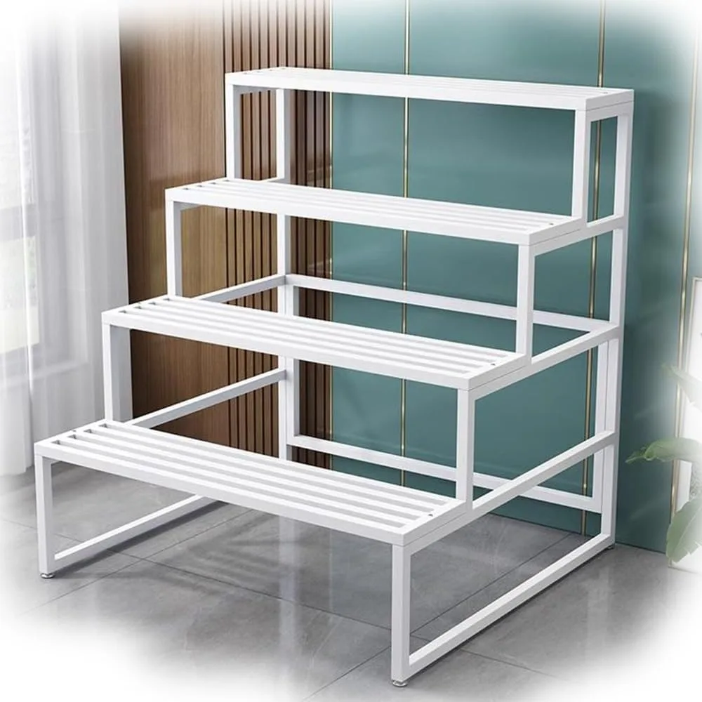 

Metal Plant Shelf Stand 4 Tier Flower Pot Holder Rack for Indoor Outdoor Balcony Patio Living Room 39in/100cm High