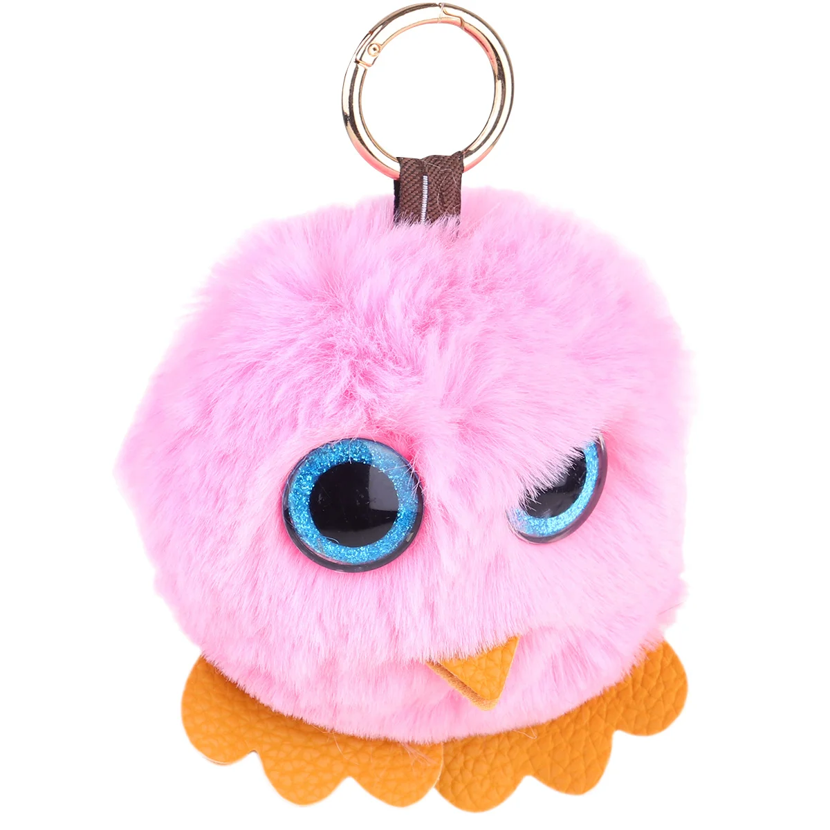 سلسلة مفاتيح كرة الشعر الإبداعية حلقة رئيسية حامل مفاتيح فريد لحقيبة مفاتيح الديكور هدية صغيرة للنساء الفتيات رائعة #1