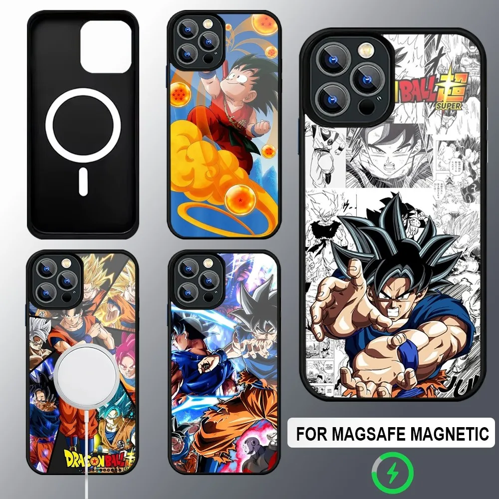 Anime D-Dragons-Balls Son-Gokus Phone Case Magsafe Wireless Charging For IPhone 16 15 13 12 11 14 Pro Max Mini 8 Plus XS X XR