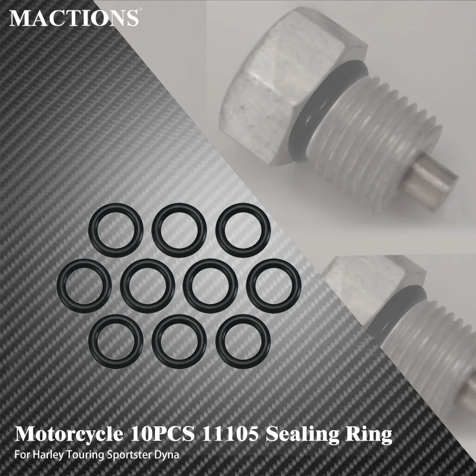 

Motorcycle Sealing Rings 10Pcs Engine Transmission Oil Drain Plug Twin-Cam 11105 O-Ring For Harley Touring Softail Sportster 883