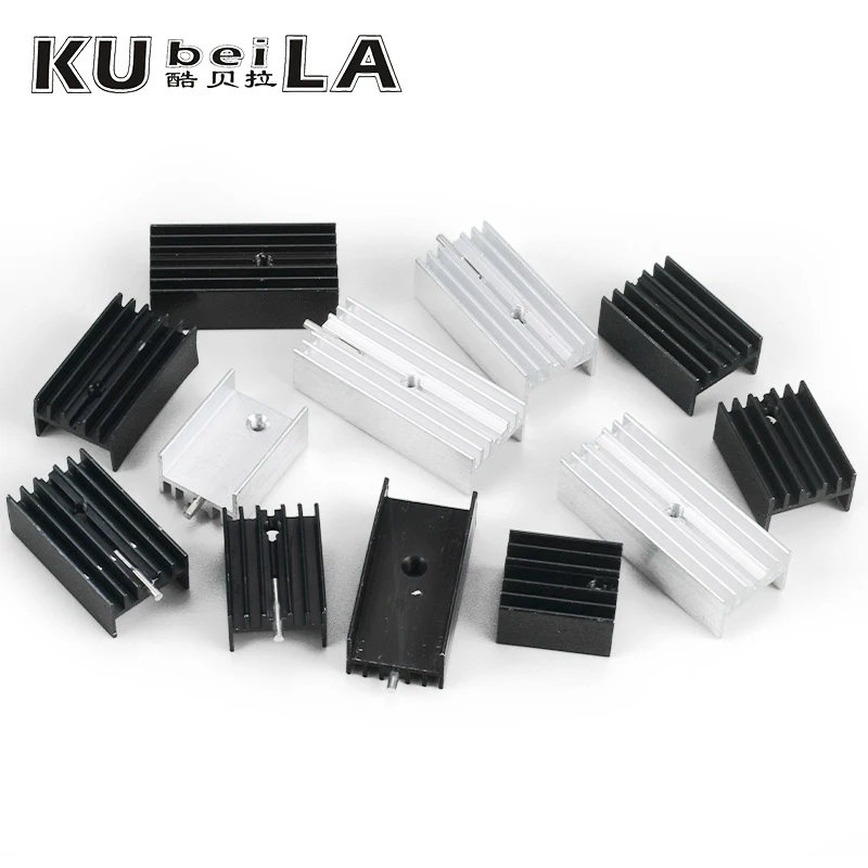 5PCS Pinned Heat Sink Aluminium TO-220/7805/7812 15*10*16/20/25/30/35mm