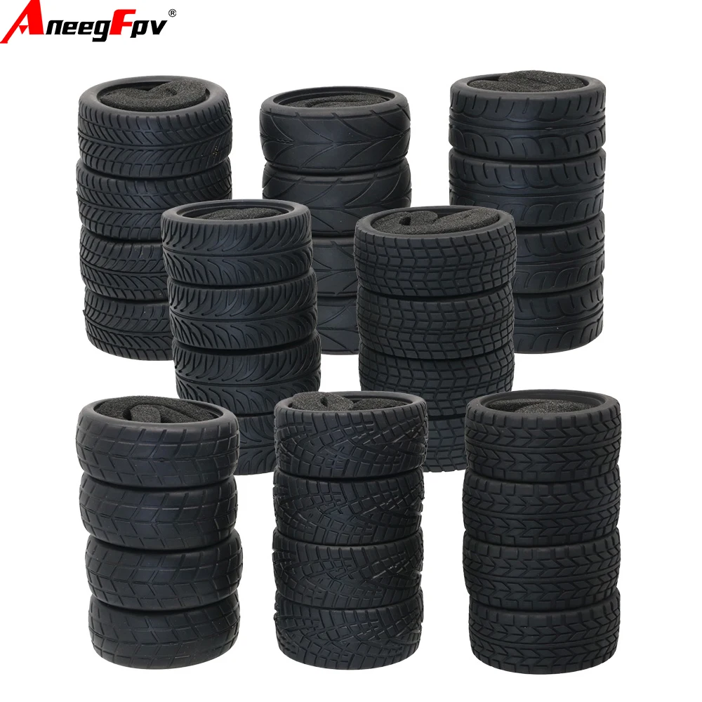 1/10 Flat Running Tire with HSP94123 Tiangong TT02 HPI FW06 Hot Melt Tire, Wear-Resistant Running and Racing Tire