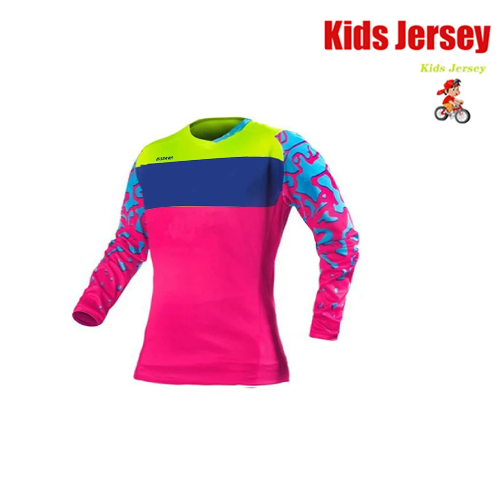 Children's Motocross Jersey MTB Shirts Downhill Jersey Off Road DH Racing T-shirt Quick-Dry Kids Bicycle Jersey Child Clothes