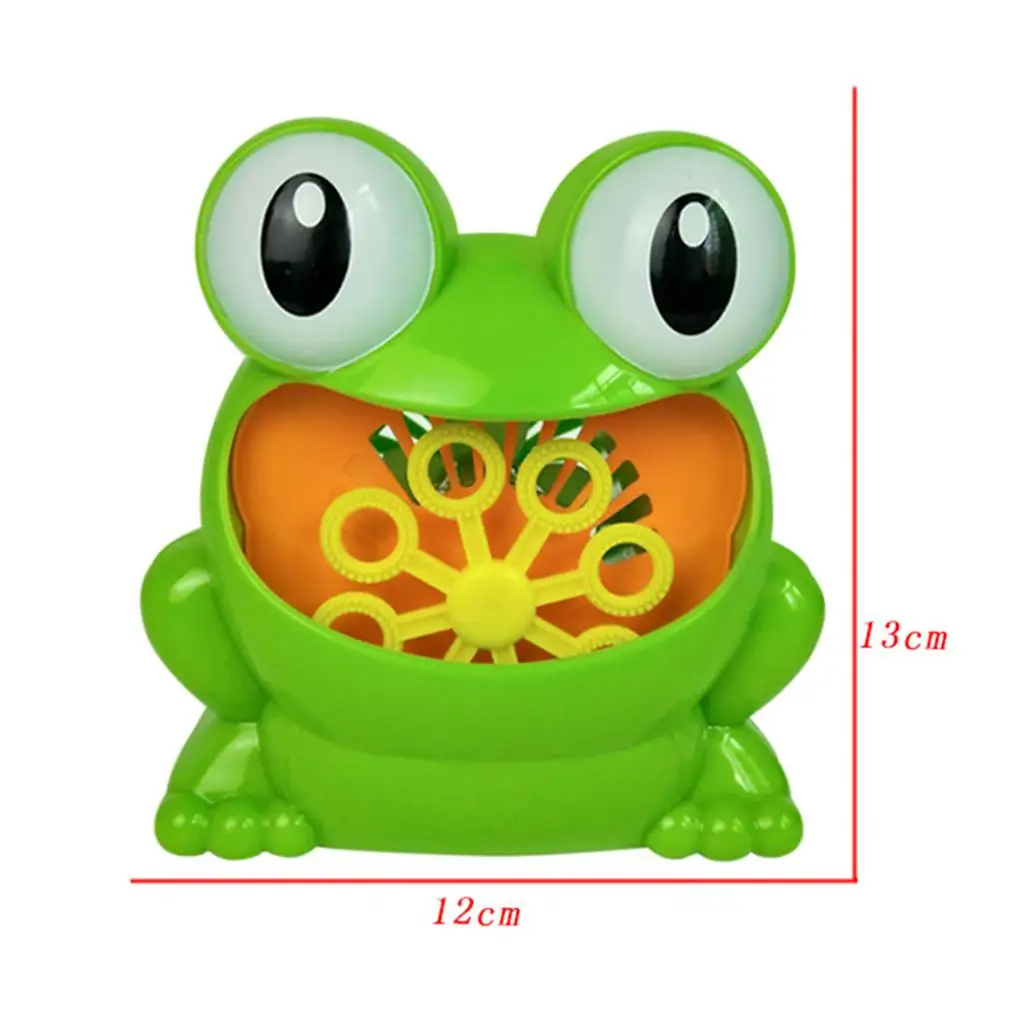 Portable Frog Automatic Bubble Blower Making Machine Camping Picnic Toys