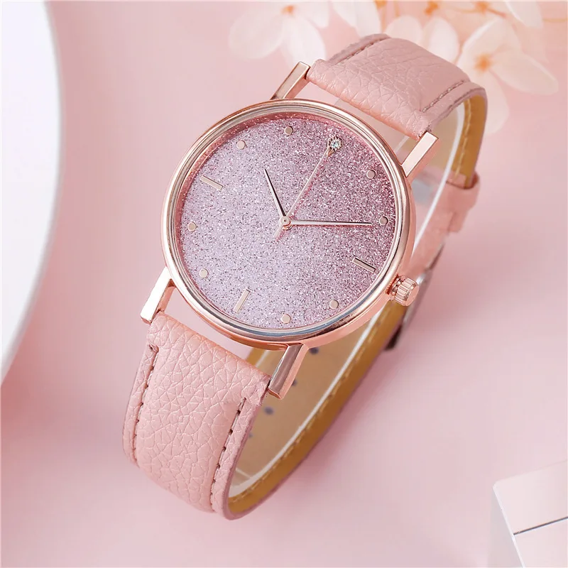 Luxury Starry Sky Quartz Watch Women Wristwatch Round Dials Dress Clock Orologio Da Donna Quartz Watches Casual Montre Femme