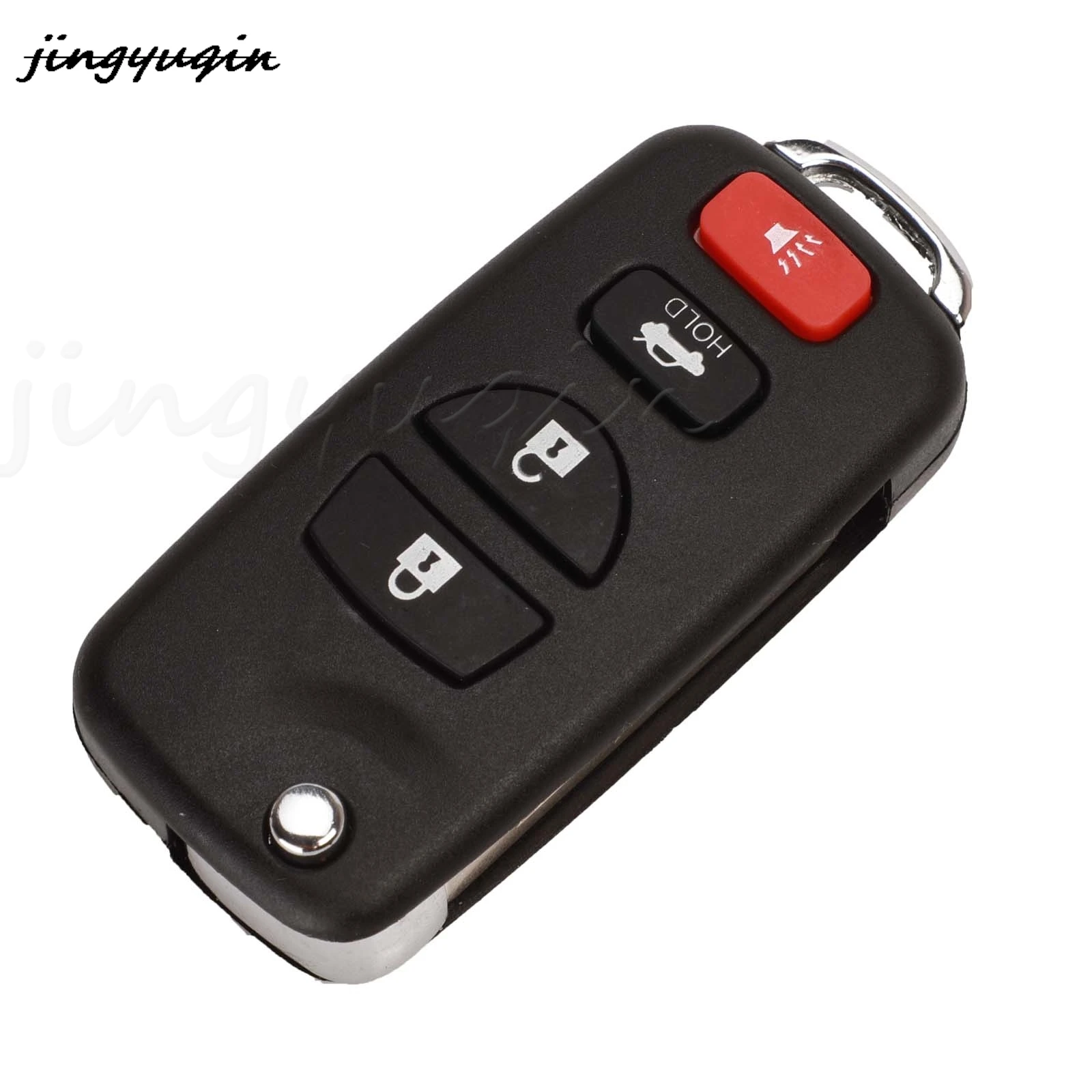 Jingyuqin 3/4 أزرار تعديل الوجه البعيد مفتاح السيارة قذيفة الحال بالنسبة لنيسان إنفينيتي إكستيرا الحدود مورانون باثفندر تيتان #4