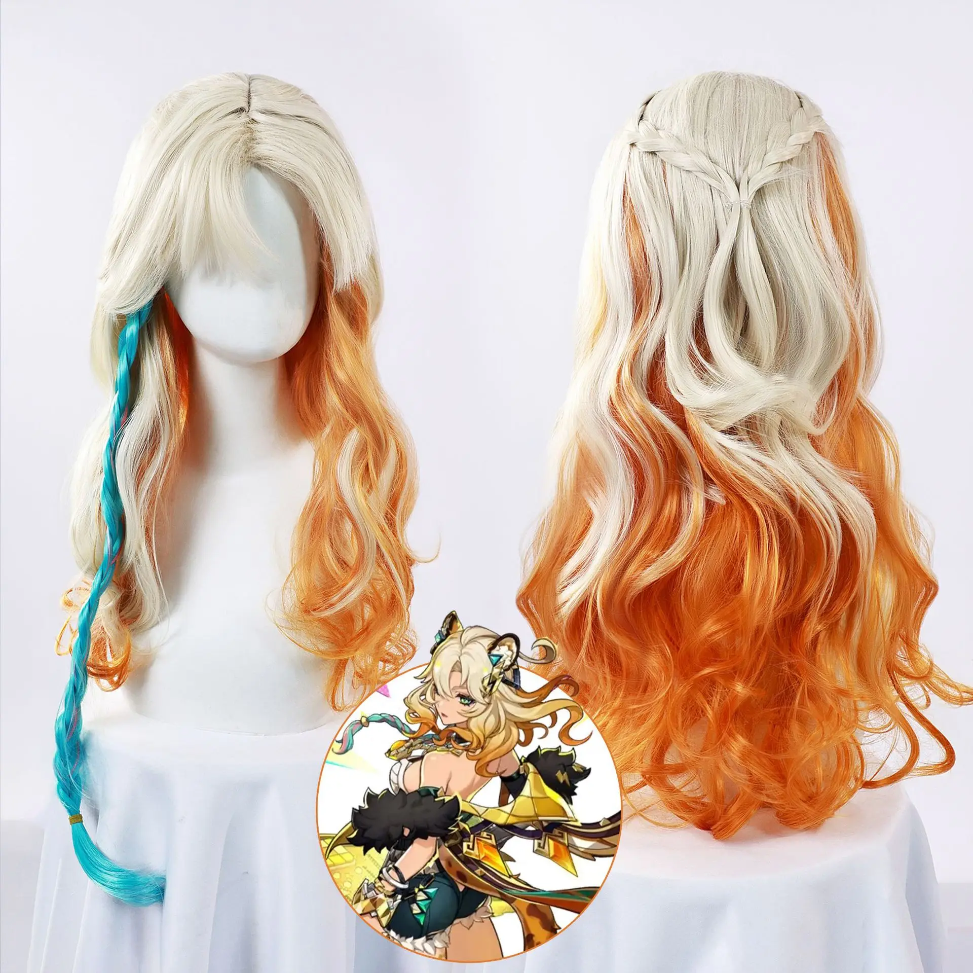 Xilonen Wig Cosplay Game Genshin Impact Wig Cos Women Long Hair Xilonen Cosplay Free Wig Cap Halloween Party Prop