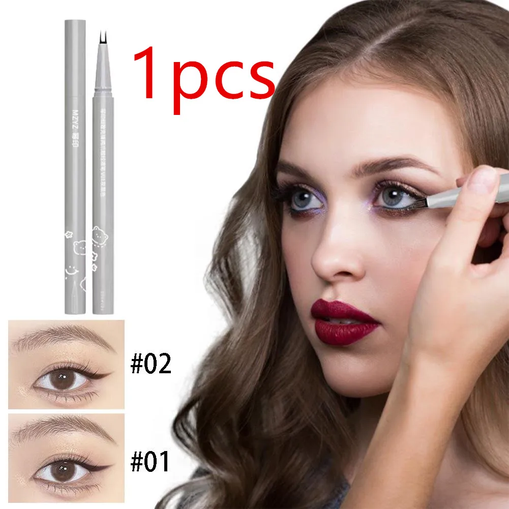 1pcs Waterproof Liquid Eyeliner  Quick Drying Not Bloom Long Lasting Eye Liner Pencil Natural Eyeliner Liquid Pen Cosmetic Tool