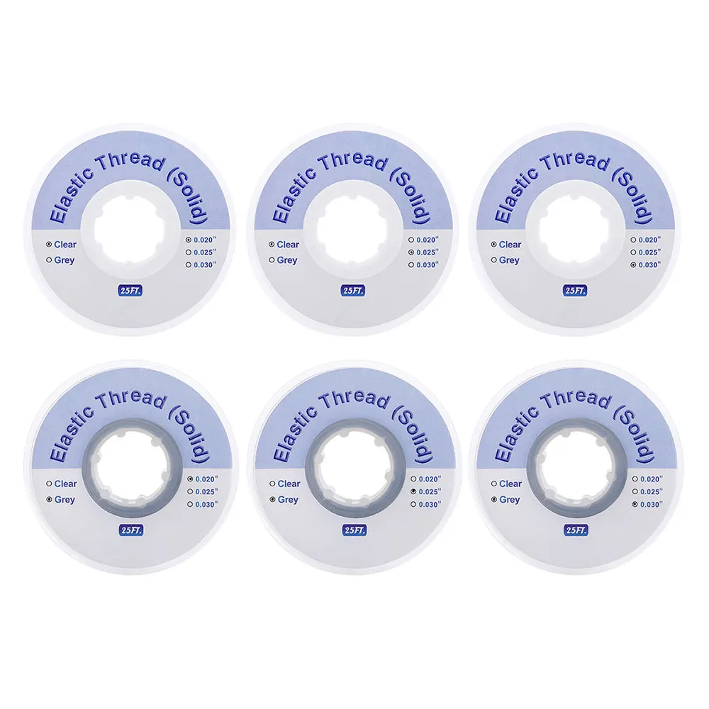 1szt Azdent Dental Ortho Elastic Thread Traction Ligature Power Tube Orthodontic Solid 0.020/0.025/0.030 Instrument stomatologiczny